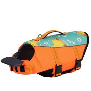 L Dog Life Jacket Reflective Vest with Chin Float Adjustable Safety Handle NEW